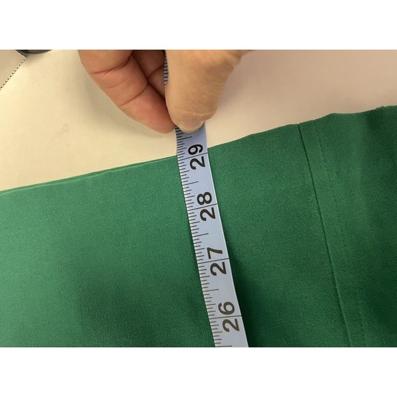 Women's Button-Down Green Faux Suede Shirt Sz 16 Lagenlook Oversized Grannycore - Picture 7 of 8